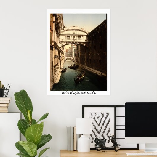  Italië, Brug van Sighs Venice Poster (Thuiskantoor)