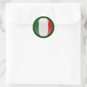 Italië Bubble Vlag Ronde Sticker (Tas)