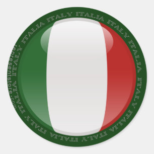 Italië Bubble Vlag Ronde Sticker