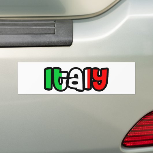 Italië Bumpersticker (Op auto)