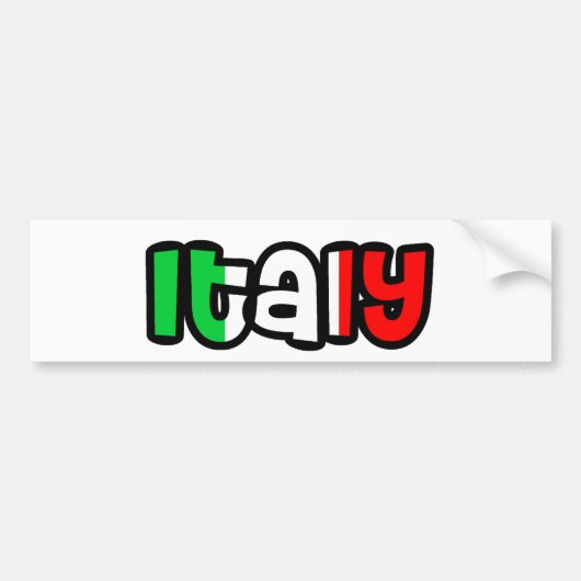 Italië Bumpersticker (Voorkant)