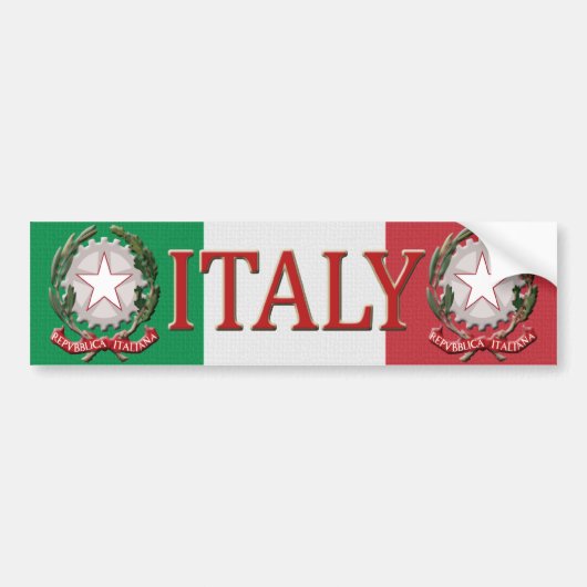 Italië Bumpersticker (Voorkant)