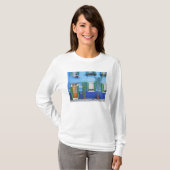 Italië, Burano. Een kleurrijk huis in Burano nabij T-shirt (Voorkant volledig)