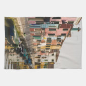 Italië, Burano. Kleurrijke huizen van lijn a Theedoek (Horizontaal)