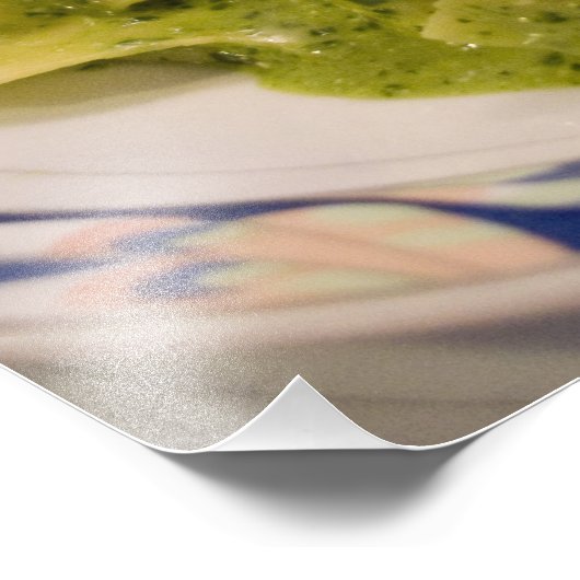 Italië, Camogli. Bord van deegwaren met pesto Foto Afdruk (Hoek)