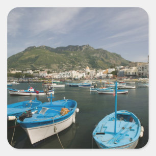 ITALIË, Campania, (Baai van Napels), ISCHIA, FORIO Vierkante Sticker