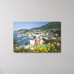 ITALIË, Campania, (Baai van Napels), ISCHIA, LACCO Canvas Afdruk