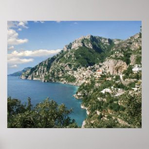 Italië, Campania, Sorrentine schiereiland, Positan Poster