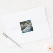ITALIË, Campanië (Baai van Napels), CAPRI: Marina Vierkante Sticker (Envelop)