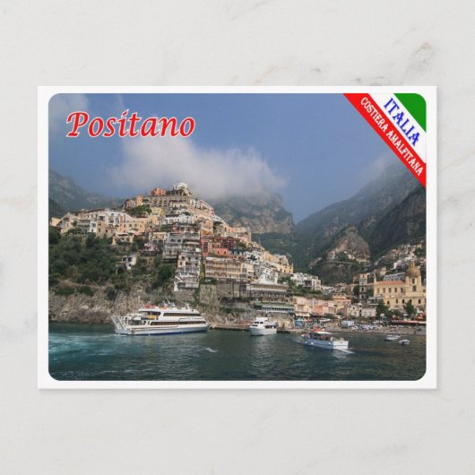 Italië - Campanië - kust van Amalfi - Positano - Briefkaart (Voorkant)