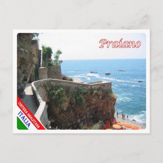 Italië - Campanië - kust van Amalfi - Praiano - Briefkaart (Voorkant)