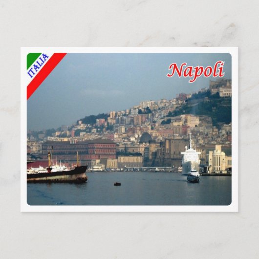 Italië - Campanië - Napels - Harbour - Briefkaart (Voorkant)