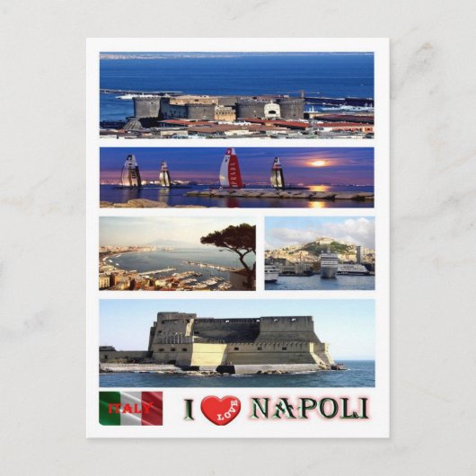 Italië - Campanië - Napels - I Love - Briefkaart (Voorkant)
