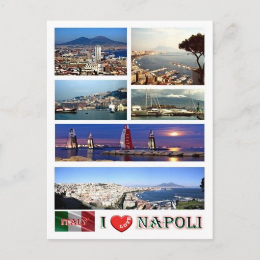 Italië - Campanië - Napels - I Love - Briefkaart (Voorkant)