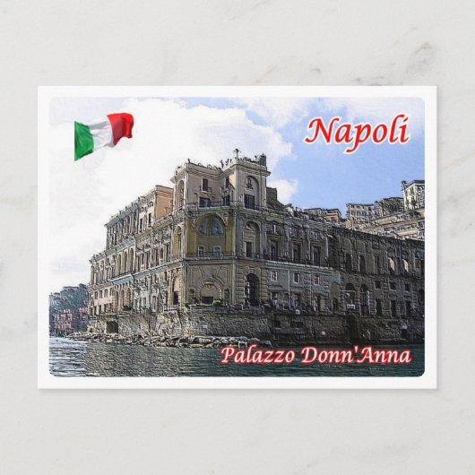 Italië - Campanië - Napels - Palazzo Donn'Anna - Briefkaart (Voorkant)