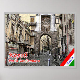 Italië - Campanië - Napels - Porta San Gennaro - Poster
