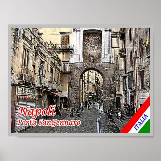 Italië - Campanië - Napels - Porta San Gennaro - Poster (Voorkant)