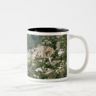Italië, Campanië, Sorrentine Peninsula, Positano Tweekleurige Koffiemok