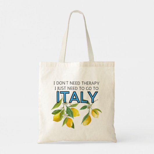 Italië Canvas tas, Tote Bag (Achterkant)