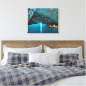 Italië, Capri, Blue Grotto Canvas Afdruk (Insitu (Slaapkamer))