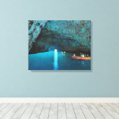 Italië, Capri, Blue Grotto Canvas Afdruk (Insitu (Houten vloer))