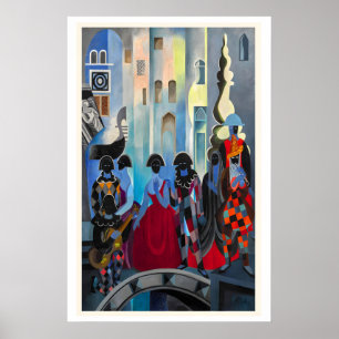 Italië, Carnaval in Venetië Vintage Reisposter Poster
