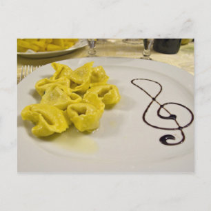 Italië, Cento. bord van de kaastortellini Briefkaart