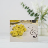 Italië, Cento. bord van de kaastortellini Briefkaart (Staand voorkant)