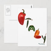 Italië Chili Peppers Briefkaart (Voorkant / Achterkant)