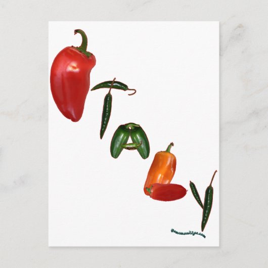 Italië Chili Peppers Briefkaart (Voorkant)