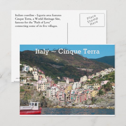 Italië Cinque Terra Briefkaart (Voorkant / Achterkant)