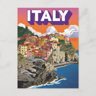 Italië Cinque Terre Dorp Vintage Reizen Briefkaart