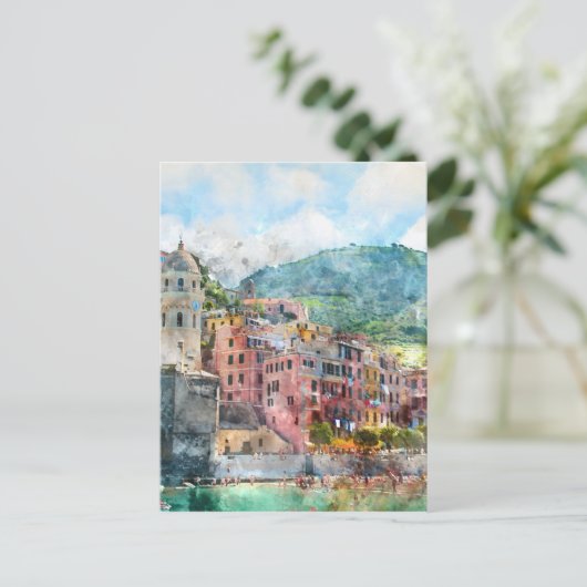 Italië Cinque Terre in de Italiaanse Riviera Briefkaart (Staand voorkant)