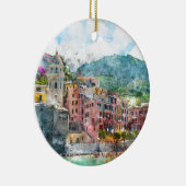 Italië Cinque Terre in de Italiaanse Riviera Keramisch Ornament (Rechts)