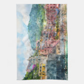Italië Cinque Terre in de Italiaanse Riviera Theedoek (Verticaal)