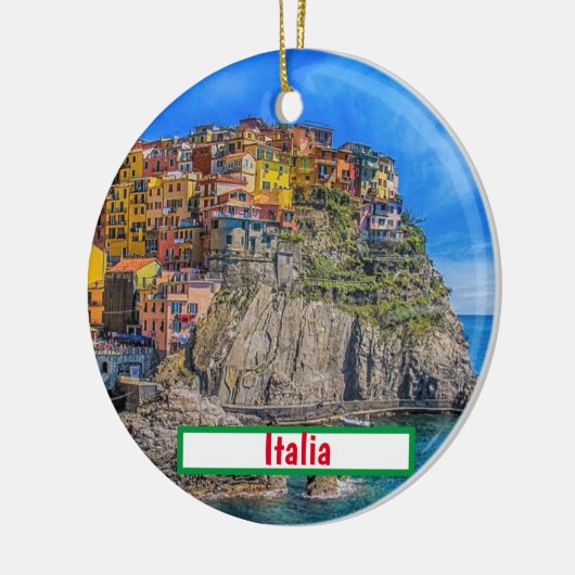 Italië Cinque Terre kerstversiering Keramisch Ornament (Links)