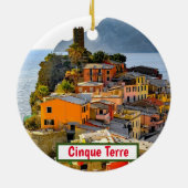 Italië Cinque Terre kerstversiering Keramisch Ornament (Achterkant)