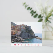 Italië Cinque Terre Manarola uitzicht briefkaart (Staand voorkant)