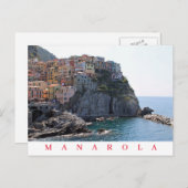 Italië Cinque Terre Manarola uitzicht briefkaart (Voorkant / Achterkant)