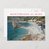 Italië Cinque Terre Monterosso uitzicht ansichtkaa Briefkaart (Voorkant / Achterkant)