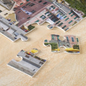 Italië, Cinque Terre, Vernazza, Harbour en Church Legpuzzel (Zijkant)