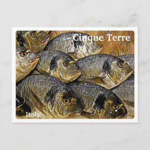 Italië CINQUE TERRE - zee braamvis - Briefkaart