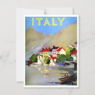 Italië Coastal Village Scene  geïnspireerd Briefkaart