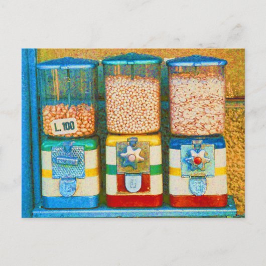 Italië Colorful 1950s Retro Nut Dispensers Briefkaart (Voorkant)