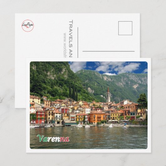 Italië - Como-meer - Varenna - Briefkaart (Voorkant / Achterkant)