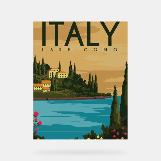 Italië Comomeer Acryl Bord (Voorkant)