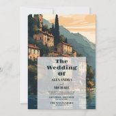 Italië Comomeer Bestemming Bruiloft Kaart (Voorkant)