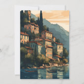 Italië Comomeer Bestemming Bruiloft Kaart (Achterkant)