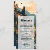 Italië Comomeer Bestemming Bruiloft Menu (Voorkant / Achterkant)