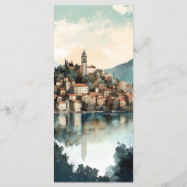 Italië Comomeer Bestemming Bruiloft Menu (Achterkant)